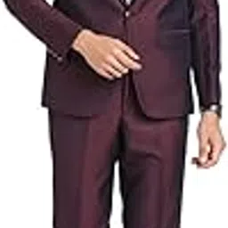 Men Terry Rayon Shawl Collar Tailored Fit Purple 2 Piece Party Suits-image-14