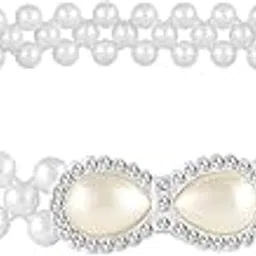 Cubic Zirconia & Pearl Studded Stylish Belly Chain Kamar Bandh Waist Belt Fashion Jewellery for Women Girls-image-75