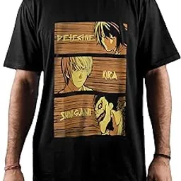 faddy native Death Note Anime Tshirt Unisex Kira Printed Deathnote T-Shirts-picture-15