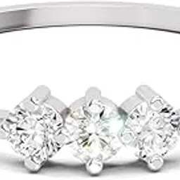 sparkles Lab Grown Diamond 0.18 Carat Trinity Spark Diamond Engagement Ring for Women | 14K Gold IGI Certified FG VS Quality Diamonds-picture-11