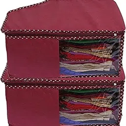 Kuber Industries 2 Pieces Non Woven Blouse Cover Set, Maroon (CTSS00959)-picture-17