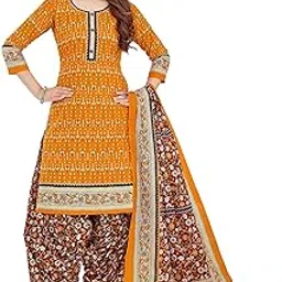jevi prints Women's Cotton Printed Stitched Patiyala Salwar Suit Set-picture-53