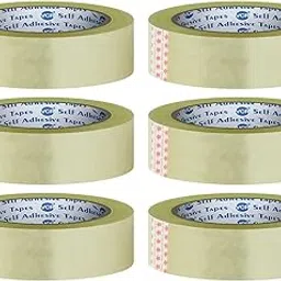 VCR Self Adhesive Transparent Cello Tape - 65 Meters in Length - 24mm / 1" Width - 6 Rolls Per Pack - BOPP Industrial Packaging Tape for E-Commerce Box Packing, Office and Home use-image-53