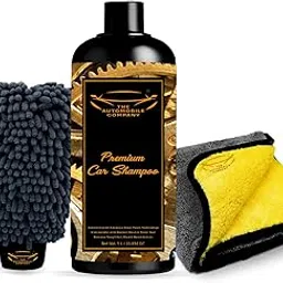 (1 L) High Foaming Car Wash Shampoo | 800 GSM Microfiber Cleaning Towel | Dual Sided Washing Gloves | PH Neutral & Super Suds | Foam Cannon & Bucket Wash | Aroma Fragrance-picture-24