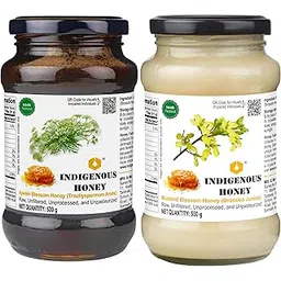 INDIGENOUS HONEY Nmr tested Raw Ajwain Unprocessed Natural Pure Honey with Nmr tested Raw Crystalized Honey combo pack-picture-10