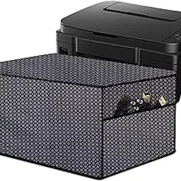 Stylista Waterprood and Dustproof Printer Cover Suitable for HP Smart Tank 675, Symmetric Pattern Dark Grey, Polyester-picture-32