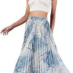 kzully | Exquisite Marble Elegance A-Line Printed Midi Skirt for Women-picture-50