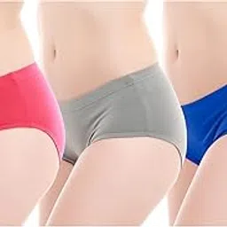 lovinoform 1507 Mid Waist Cotton Panty - Colors May Vary - (Pack of 3)-picture-23