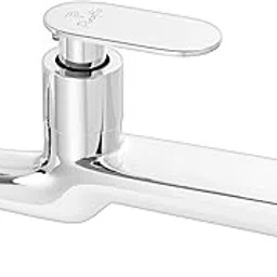 Pixaflo Pulse Brass Long Body Bib Cock Tap with Wall Flange | Chrome-picture-21