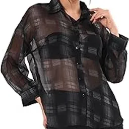 clobug Sheer Check Shirt with Spaghetti-picture-26