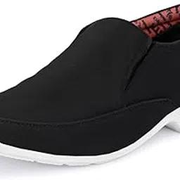 hitz Men's Black Fabrick Made Slip-On Comfort Casual Shoes-picture-13