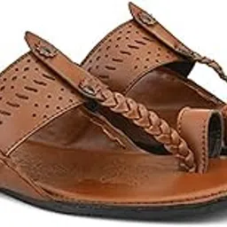 stanphord Kolhapuri Thong Slippers, Ethnic Stylish Fancy Comfortable Sandal Men, Slip-Ons Faux Leather Chappals for Men-picture-12