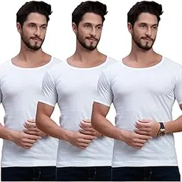 milton ( label) Men's RNS Vest | White Half Sleeve Innerwear | 100% Cotton Undershirt | Breathable & Comfortable Fit Pack of 3-picture-16