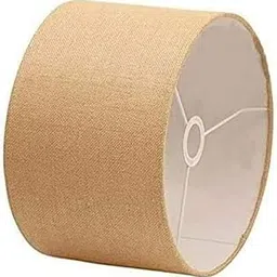Modern Cylindrical Linen Drum Lampshade, Natural Beige Textured Fabric, Table Lamp Cover-picture-25