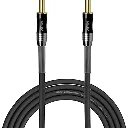 Softline Pro Electric Guitar Patch Cord Cable, 6.35MM Mono Jack to 6.35MM Mono Jack 16 Ft / 5 Meter Cable for Mixer, Power Amplifier, HiFi Stereo, Loudspeaker, Durable Gold Plated Connectors, SPJJ500-picture-18