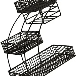 Fashion My Day Fruit Basket Fruit Tray Fruits Holder Organizer for Veggie Vegetable Holiday Black-image-77