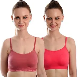 misfire Girls Adjustable Peppy Colored Non Padded Sports Bra Wirefree Everyday Bra for Women Bra Combo Pack of 2, Xtra Small Ladies Bra Combo for Women and Girls-picture-24