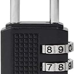 Volo 3 Digit Combination Lock/Number Lock/Luggage Lock/Mini Bag Lock for Travel and Work. Colour: Black, Metal-picture-40