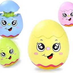 VGRASSP Push and Back Roly Poly Musical Funny Tumbler Egg Toy Wobbling Bell Visual Development Light Toy for Your Child- 1 Piece (Color as per Stock)-picture-43