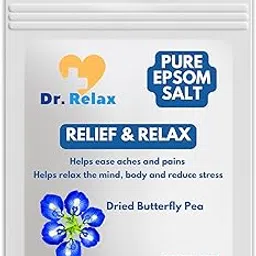 Dr.Relax 100% Pure Epsom Bath Salt Crystal | Detox Bath Salt For Stress Relief & Recovery | Relieves Muscle Pain, Cramps, Joint Stiffness & Inflammation with Magnesium Sulphate & Butterfly Pea 2kg-picture-10
