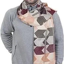 Relaxed Men And Women Regular Luxurious Premium Checkered Woolen Acrylic Muffler, Scarf, Stole For Winter Pack Of 1-image-0