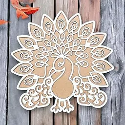 FanXplore Assorted Rangoli Stencils 12*12 inch MDF Rangoli Stencils for Door Reusable 3D Readymade Rangoli Mats for Floor Diwali Home Decoration Navratri Pongal Onam Chhat Puja 1 Rangoli Pouch Free (Peacock Mdf Stencil)-picture-11