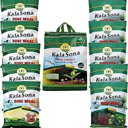 Kala Sona combo (Large) - Complete plant Nutrition from manufacturers | Vermicompost 10Kg | Neem khali 5Kg | Bonemeal 5kg | Overall Plant growth booster| Suitable for Indoor and Outdoor Plants image 1