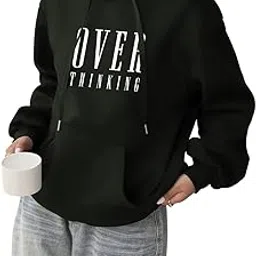 togs & terre Stylish Printed Fur Hoodie for Women | Winter Wear Hooded Sweatshirt | Cozy Hoodies for Women Overthink-picture-20