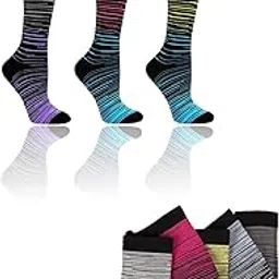 Sweet seven Compression Socks 3 Pairs 20-30mmHg Knee High for Sports Running Travel Nurses Pregnancy - Men Women-picture-22