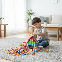 Be Bright Colorful 110 Piece Plastic Building Blocks Fun Toy Set for Kids-picture-10