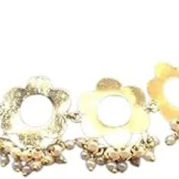 Nimbark Flower Designer Plain Gold Plated Necklace Fashion Women Jewelry 18"-picture-36