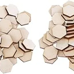 Enakshi® 108x Wood Hexagon Crafts Cutout Shape Unfinished Wood Mosaic Tile 1.8x1.8cm|Crafts | Multi-Purpose Craft Supplies | Crafting Pieces | Wooden Pieces-image-28