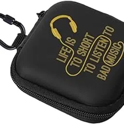 Stealodeal Zipper Earphone Case With Carabiner Black,Headphones-picture-11