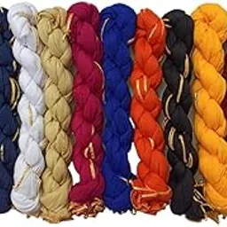 nakoda creation Cotton Blend Solid Dupatta For Women Pack Of 12_Gotapatti Dupatta Pack Of 12-picture-40