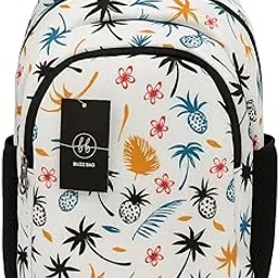 buzzbag Beach Unisex Bag | Backpack For Everyday Use | Nylon Lightweight Travel & Beach Bag with Cushion Shoulder Straps | Multipurpose Daypack for Work Gym and Outdoor Adventures - White-picture-22