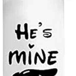 MOTIVATE BOX India,He's Mine Printed White Aluminium Sipper Bottles(750 ml)-picture-49