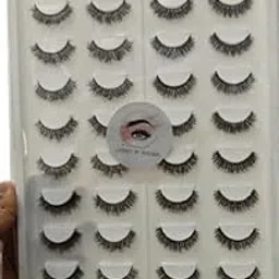 (Fantasy) Lashes Professional False Eyelashes Set, Black, 20 Pairs, Natural Looking, Reusable, Lightweight + 2 eye glitter-picture-13