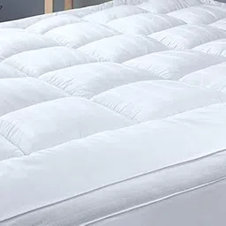 UPGRADED! 3-Inch Extra Thick Mattress Topper with 100% Cotton Cover, RV Short Queen Size, New & Improved Down Alternative Bed Topper Pillowtop for Optimum Cushioning & Support, Breathable-picture-26