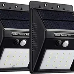 TOPHAVEN Solar Motion Sensor 20 LED Wall Light Bright Outdoor Security Lights (Black) (2)-picture-48