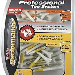 Pride Professional Tee System Evolution Plastic Golf Tees - Pack of 50, (40 Count 2-3/4-Inch and 10 Count 1-1/2-Inch)-image-4