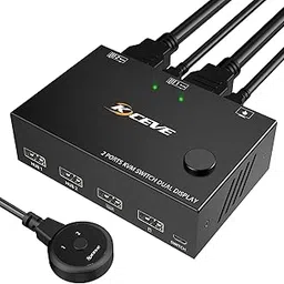 KC-KVM202 HD KVM Switcher Dual Display Switcher up to 3840 * 2160@30Hz Video Resolution Plug and Play Wide Compatibility-picture-19