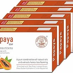 YUAR ESSENTIAL Hand Made Papaya Skin Brightening Soap For All Skin Type for men and women (PACK OF 5) 5 * 75 G-picture-37
