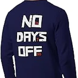 Sweatshirts for Men No Days Off Graphic Printed Cotton Blend Full Sleeve Winter Pullover Regular Stylish Sweatshirt-image-49
