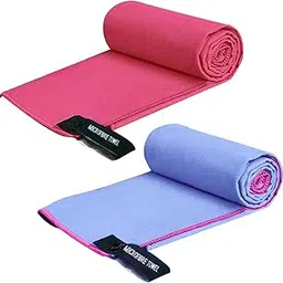 JAZZY PEARLS® 2Pcs Water Absorbing Towel Comfortable Breathable Towel Red Violet-Sporting Goods-Fitness Running & Yoga-Fitness Equipment & Gear-Gym Towels-2 Towel-image-74