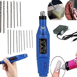 DIY Crafts 2x Kit, Mini/Tiny/Small, Electric Pen Shape Drill Metal Polishing Machine with Adjustable Speed (Drill Machne + Adopter + Mini(2x Kit, Mini/Tiny/Small)-picture-26