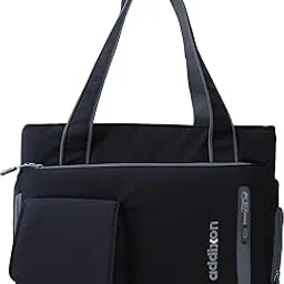 addixon 10L Compact Handbag for Women: Stylish Design with Multiple Pockets, 3 Compartments, Premium Polyester Material (Black & Grey)-picture-12