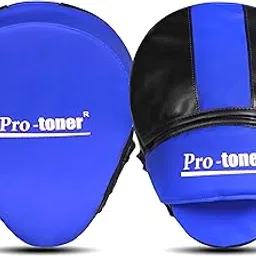 Pro-Toner Boxing Focus Pads, Curved Hook and Jab Target, MMA Training Hand Pads, Blue and Black (Blue)-picture-14