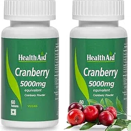 HealthAid Cranberry Health Supplement For Men & Women - Pack Of 2 | Promotes Energy & Stamina | Supports Kidney Health, Urological Health & Manage UTIs | Antioxidant Rich Supplement | Gluten Free-picture-47