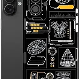 AtOdds Mobile Skin Sticker Wrap | Compatible for iPhone 16 Plus | Scratchproof Matte Finish | Full Coverage for All Sides & Camera Protection (Rocket-Engine)-picture-13