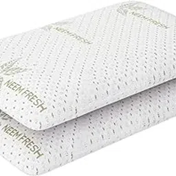 COTFIT Neckpedic Hybrid Neem Fresh Premium Latex Foam Pillow for Sleeping Size (25x17X5 inch) with Washable Zipper Cover & Open Cell Technology Orthopedic Support for Neck & Shoulder Pain Pack 1-picture-19